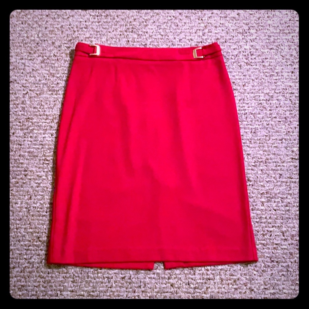 NY & Co Red Pencil Skirt, Size 0